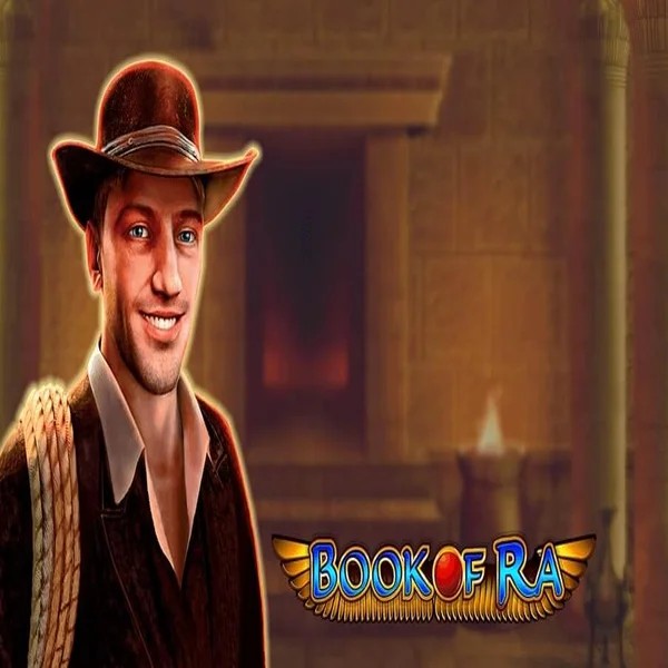 Book of Ra slot logo by Greentube at 7Gold Casino